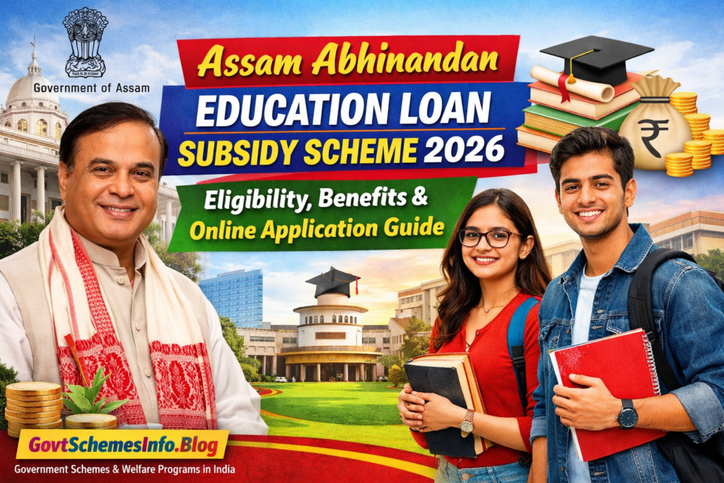 Assam Abhinandan Education Loan Subsidy Scheme 2026: Eligibility, Benefits & Online Application Guide