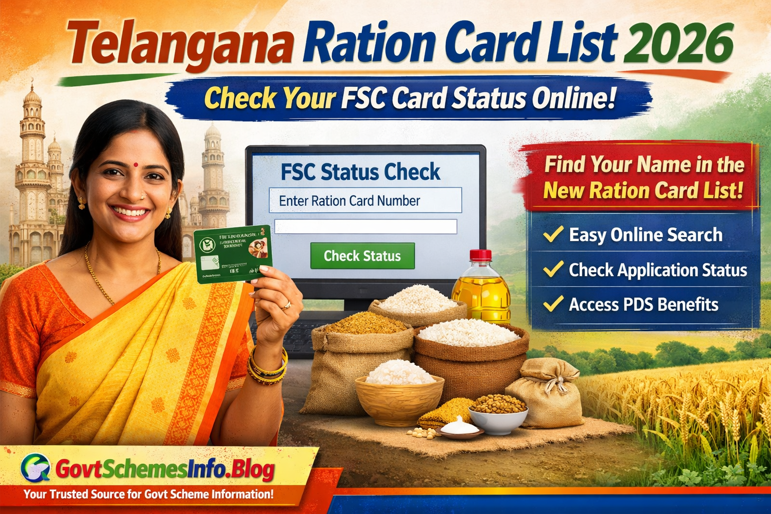 Fsc Application Status Telangana Ration Card List 2026: Check Your FSC Card Status Online ...