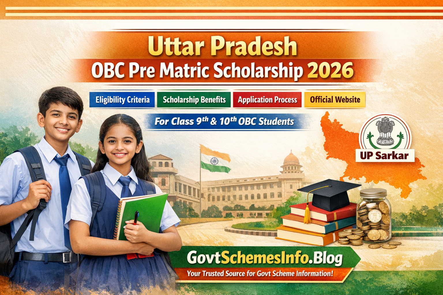 Uttar Pradesh OBC Pre-Matric Scholarship 2026: Eligibility, Benefits, Application Process & Official Link