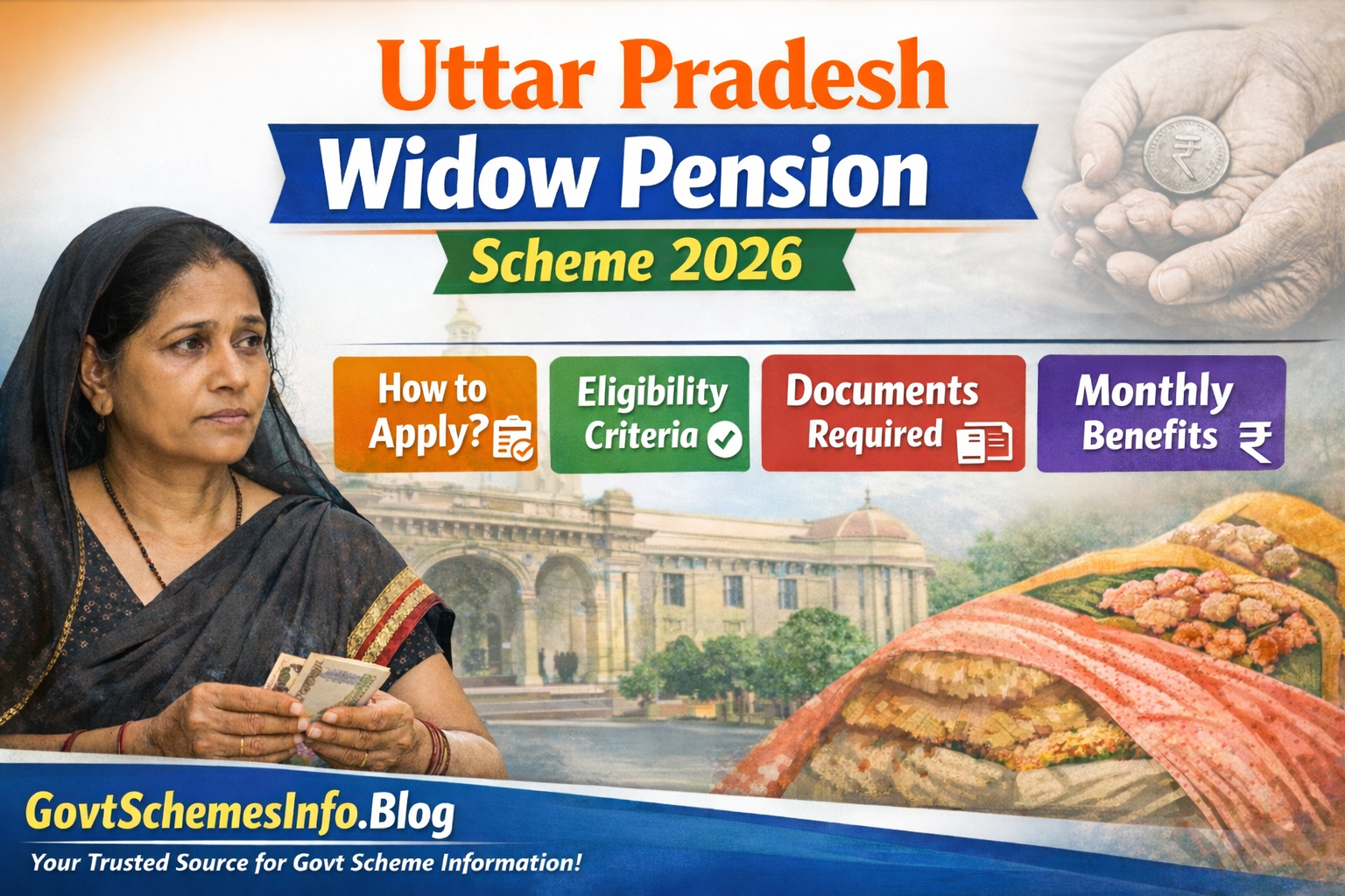 Uttar Pradesh Widow Pension Scheme 2026: How to Apply, Eligibility, Documents Required & Monthly Benefits